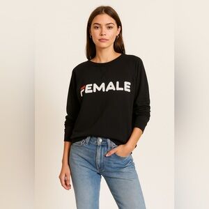The Laundry Room Black “FEMALES” Graphic Crewneck Sweatshirt Size M